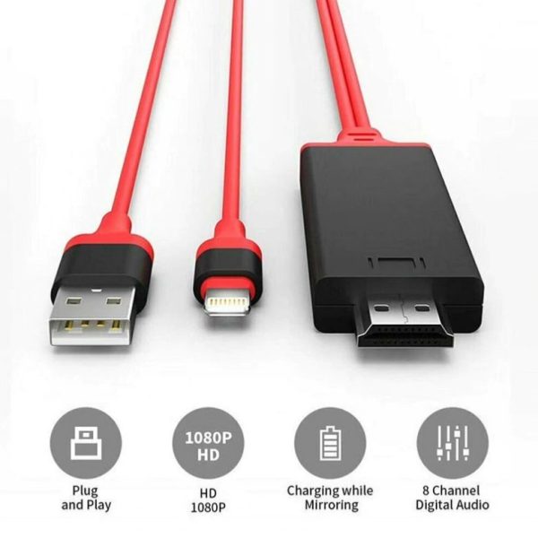 Lightning to HDMI adapter M/M Red - Image 2