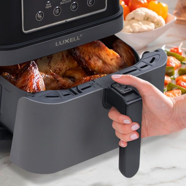 Φριτέζα αέρος - AirFryer LUXELL με αποσπώμενο κάδο 7,5lt χρώμα μαύρο 1550-1850W - Image 2