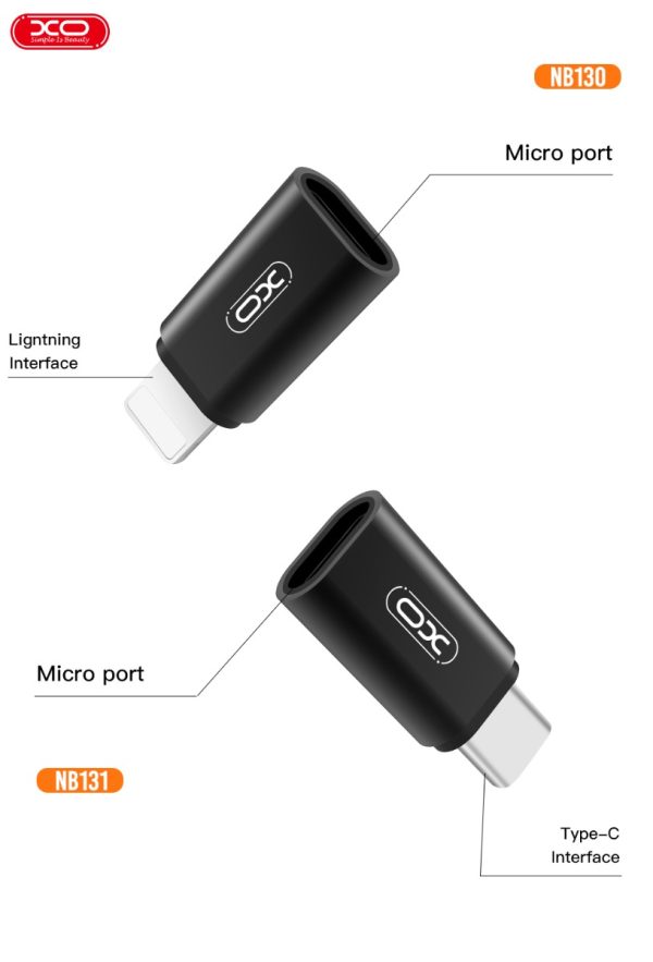 XO NB130 USB Αντάπτορας Micro σε Lightning - Image 3