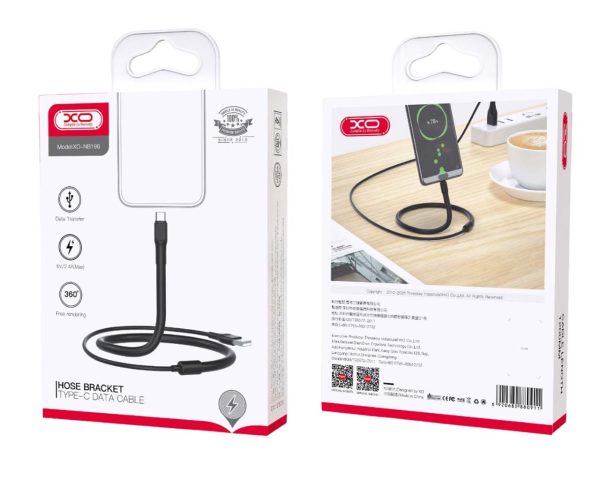 XO NB195 2 σε 1 usb Καλώδιο Φόρτισης Βάση για TypeC 1.2m - Image 3
