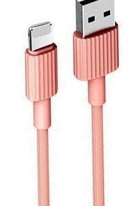 XO NB156 USB Καλώδιο Φόρτισης για Lightning Ρόζ