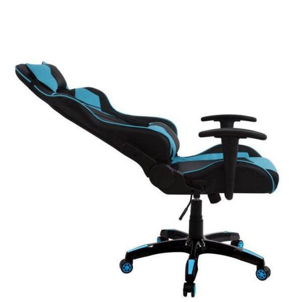 Πολυθρόνα Γραφείου  Gaming ΚΥΛΛΗΝΗ Μπλε/Μαύρο PVC 66x67x127-135cm - Image 2