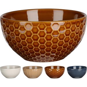 Μπολ  Κεραμικό 680ml Φ14×7.5cm Σε 4 Χρώματα