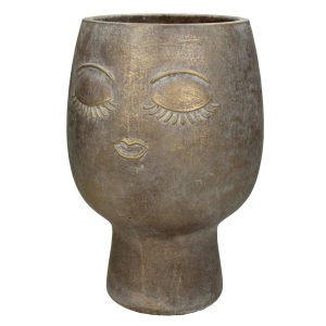 Κασπώ  Πρόσωπο Χρυσό Τσιμέντο 17.5×17.5x25cm