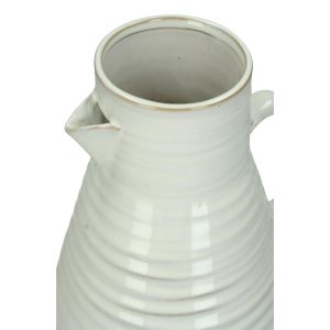 Βάζο  Κανάτα Λευκό Πέτρα 20×17.5x20cm