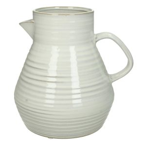 Βάζο  Κανάτα Λευκό Πέτρα 20×17.5x20cm