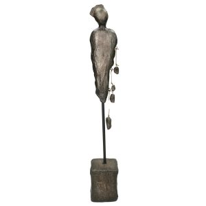 Διακοσμητικό  Φιγούρα Μαύρο Polyresin 7.5×7.5×46.5cm