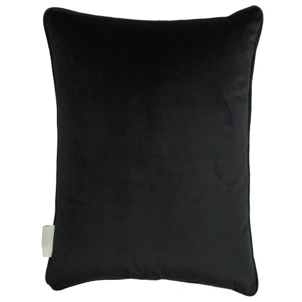 Μαξιλάρι  Με Σχέδιο Τριαντάφυλλο Μαύρο Polyester 43x43cm - Image 2