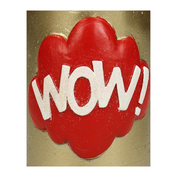 Κερί  'Wow!' Χρυσό 7.5x7.5x10cm - Image 3