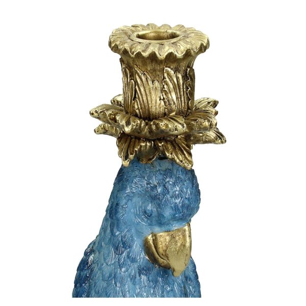 Κηροπήγιο  Πουλί Μπλε Polyresin 14x14x35.5cm - Image 4