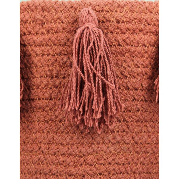 Καλάθι  Κοραλί Βαμβακερό 25x25x25cm Σετ 3Τμχ - Image 3