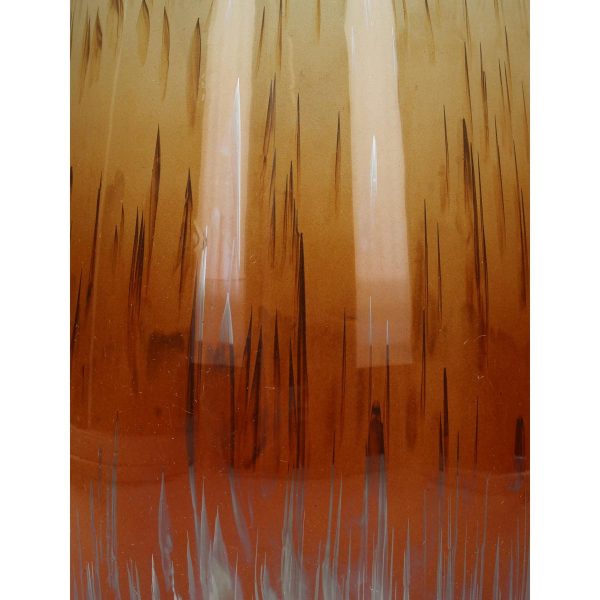Κηροπήγιο  Πορτοκαλί Γυαλί 23x23x23cm - Image 3