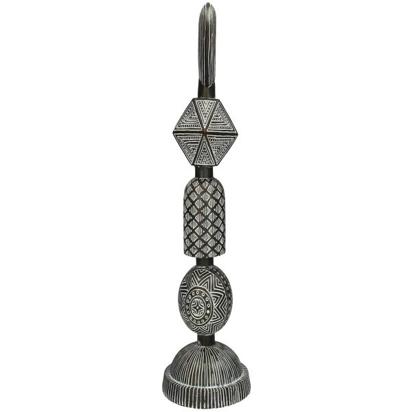 Διακοσμητικό  Tribal Καφέ Polyresin 13X13X41cm - Image 2