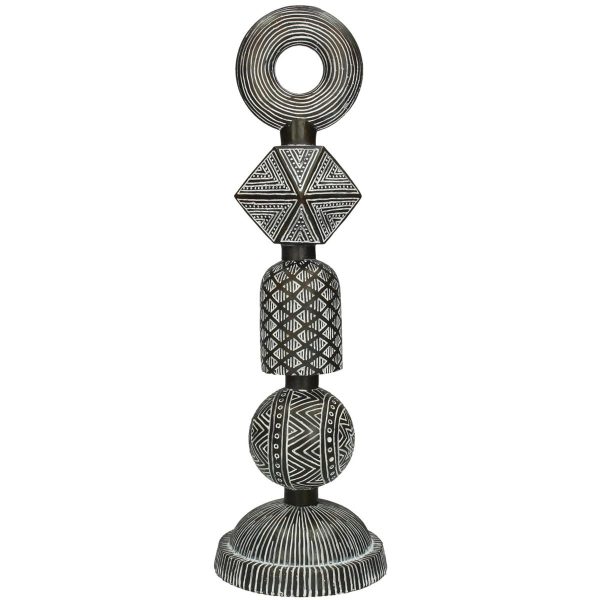Διακοσμητικό  Tribal Καφέ Polyresin 13X13X41cm