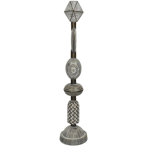 Διακοσμητικό  Tribal Καφέ Polyresin 14x14x50cm - Image 2