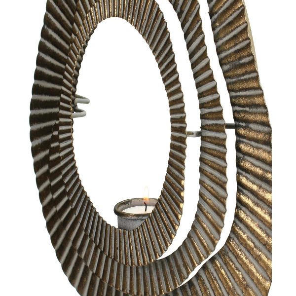 Κηροπήγιο  Καφέ Μέταλλο 30x15x52cm - Image 5