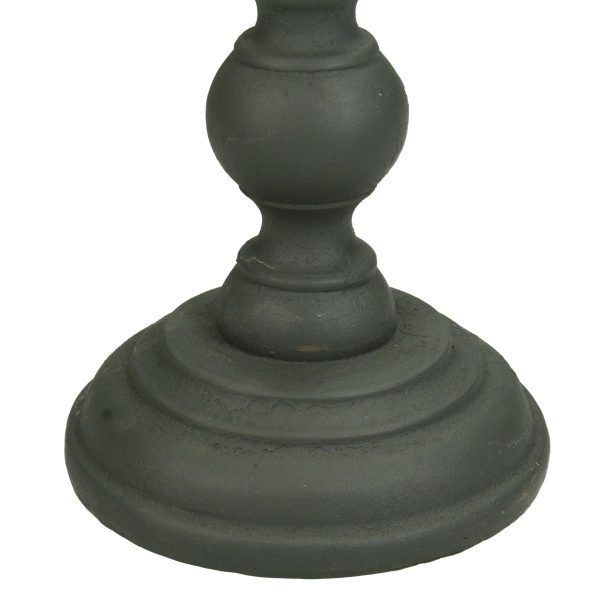Κηροπήγιο  Γκρι Polyresin 10x10x28cm - Image 4