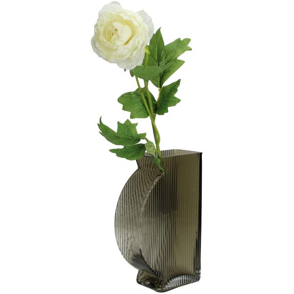 Βάζο  Καφέ Γυαλί 12x6x20cm - Image 3
