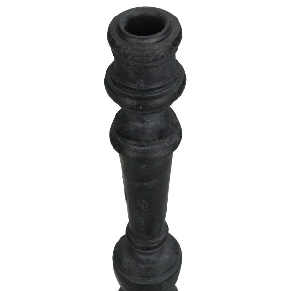 Κηροπήγιο  Μαύρο Polyresin 8.5x8.5x20cm - Image 3