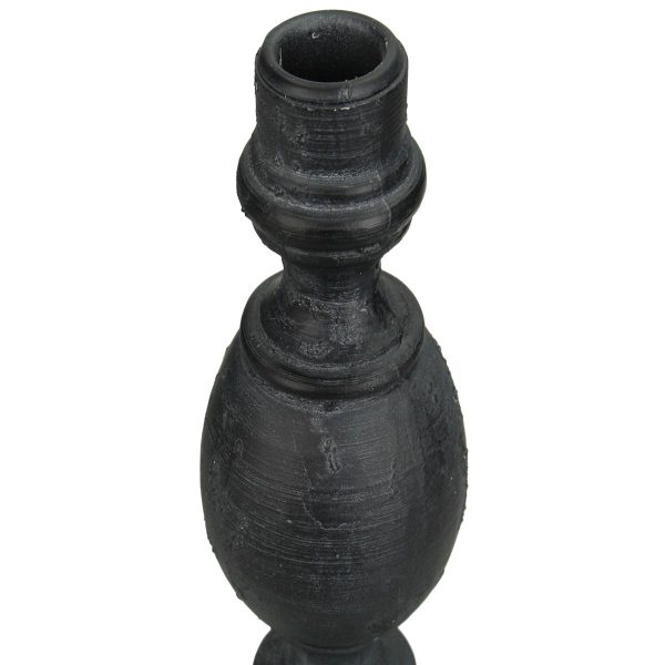 Κηροπήγιο  Μαύρο Polyresin 8.5x8.5x22cm - Image 3