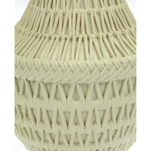 Κηροπήγιο  Χάντρες Μπεζ Polyresin 12.5x12.5x15.4cm - Image 4