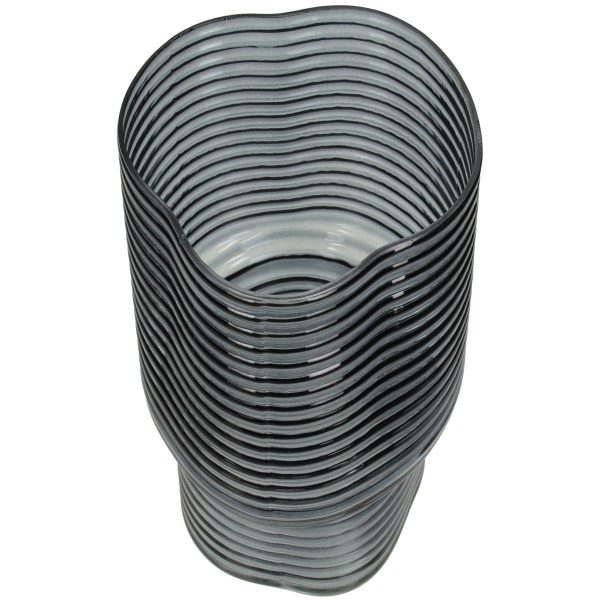 Βάζο  Γκρι Γυαλί 18x17x19cm - Image 3