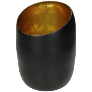 Κηροπήγιο  Μαύρο Αλουμίνιο 13.5×13.5x20cm
