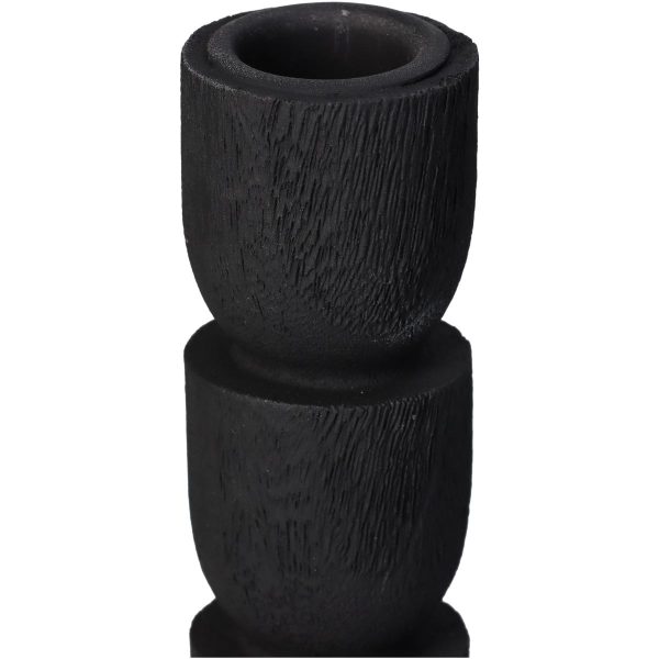 Κηροπήγιο  Μαύρο Polyresin 8x8x22.5cm - Image 3