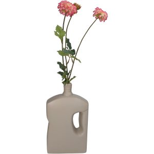 Βάζο  Μπουκάλι Μπεζ Κεραμικό 16×8.3×28.5cm