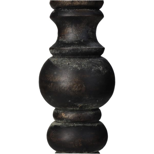 Κηροπήγιο  Μαύρο Ξύλο 10x10x38cm - Image 4