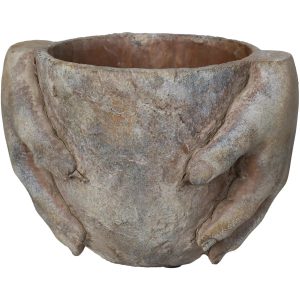 Κασπώ  Χέρια Καφέ Τσιμέντο 20.5×15.5×14.5cm