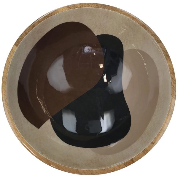 Μπολ  Μπεζ Ξύλο 30x30x12cm - Image 3