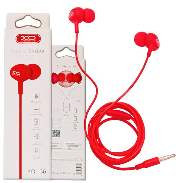 XO S6 Candy Handsfree Κόκκινο - Image 5